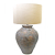 Lampa ceramiczna prążkowana Rustykalna z abażurem 92cm
